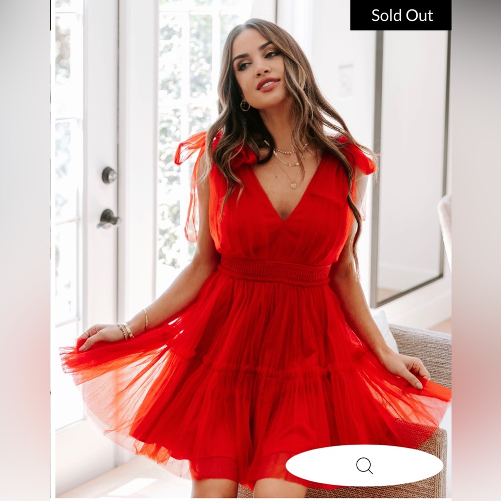 Vici red tulle dress